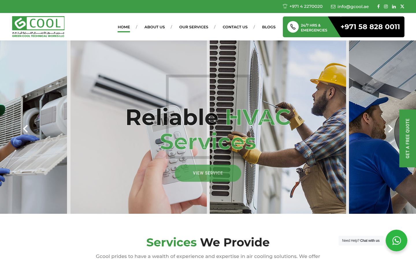 Green Cool Technical Works · HOMEPAGE_SCREENSHOT