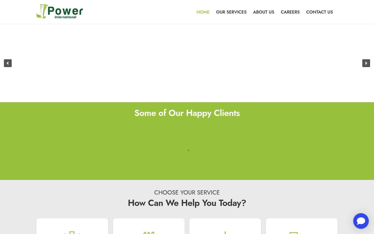 Power International Air Condition Maintenance & Electrical & Sanitary Installations · HOMEPAGE_SCREENSHOT