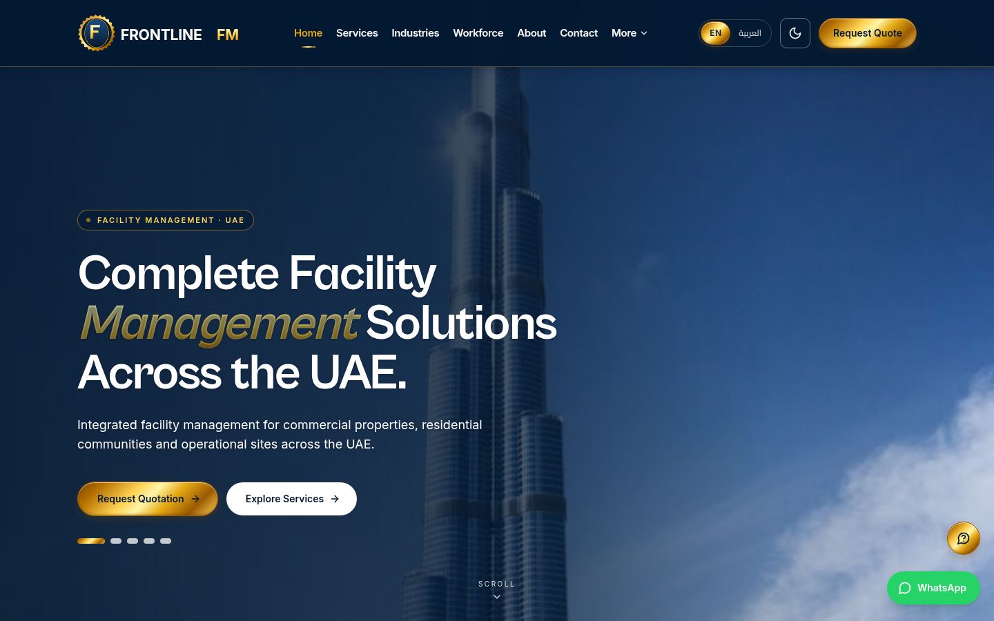 Frontline Facilities Management · HOMEPAGE_SCREENSHOT