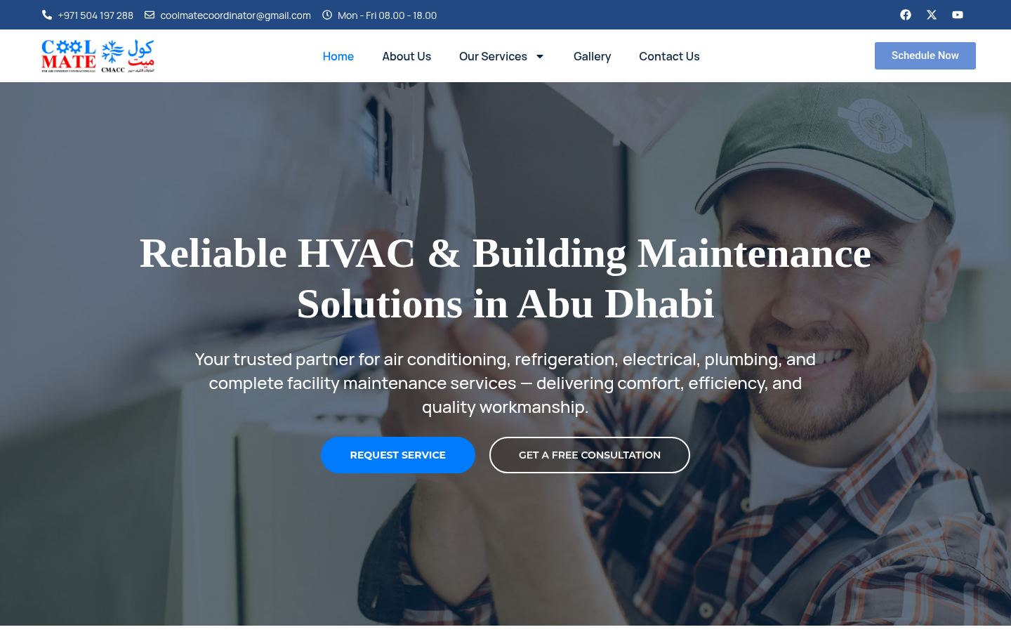 Cool Mate for Air Condition Contracting · HOMEPAGE_SCREENSHOT